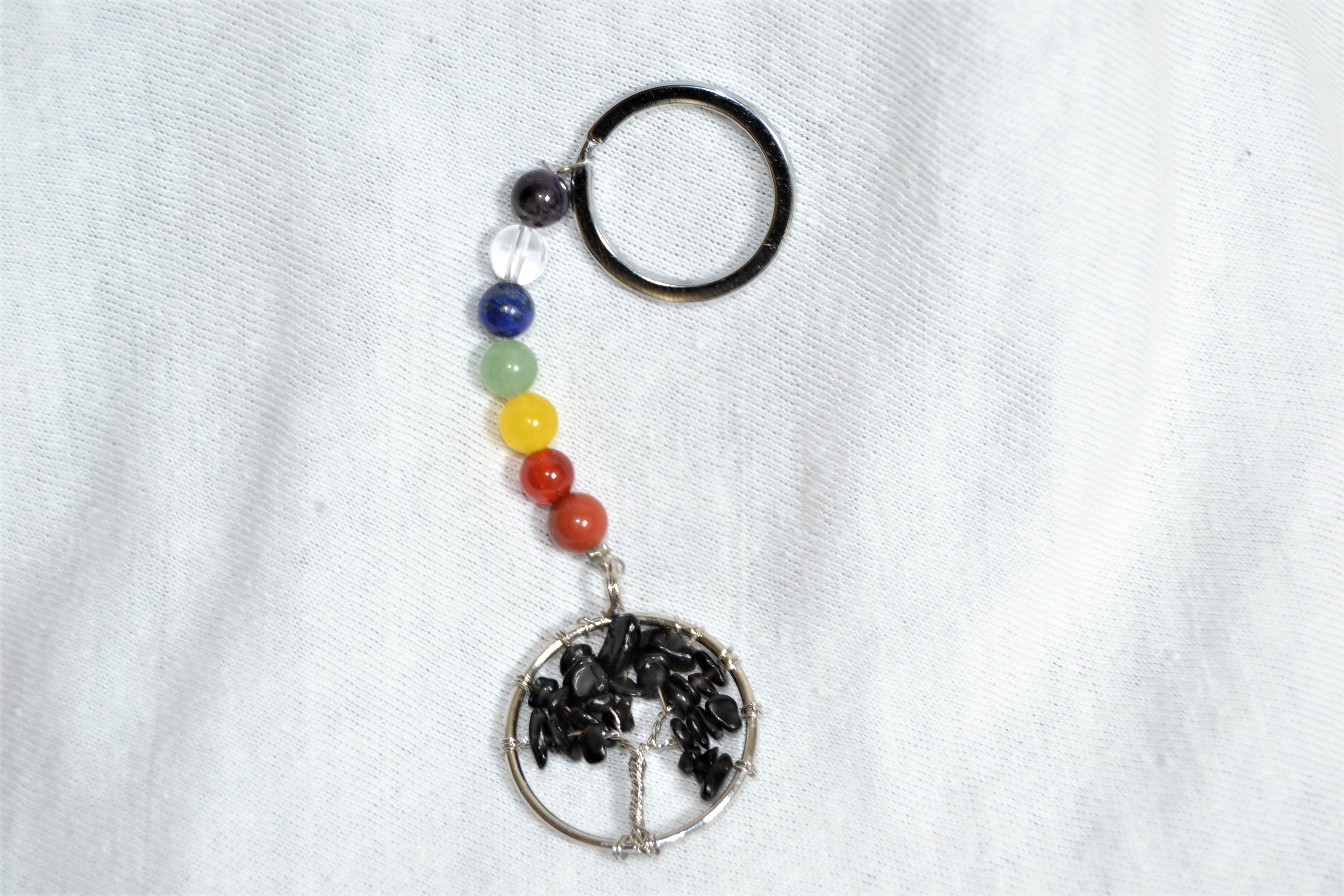 7 Chakras-Arbre de Vie Obsidienne Noire