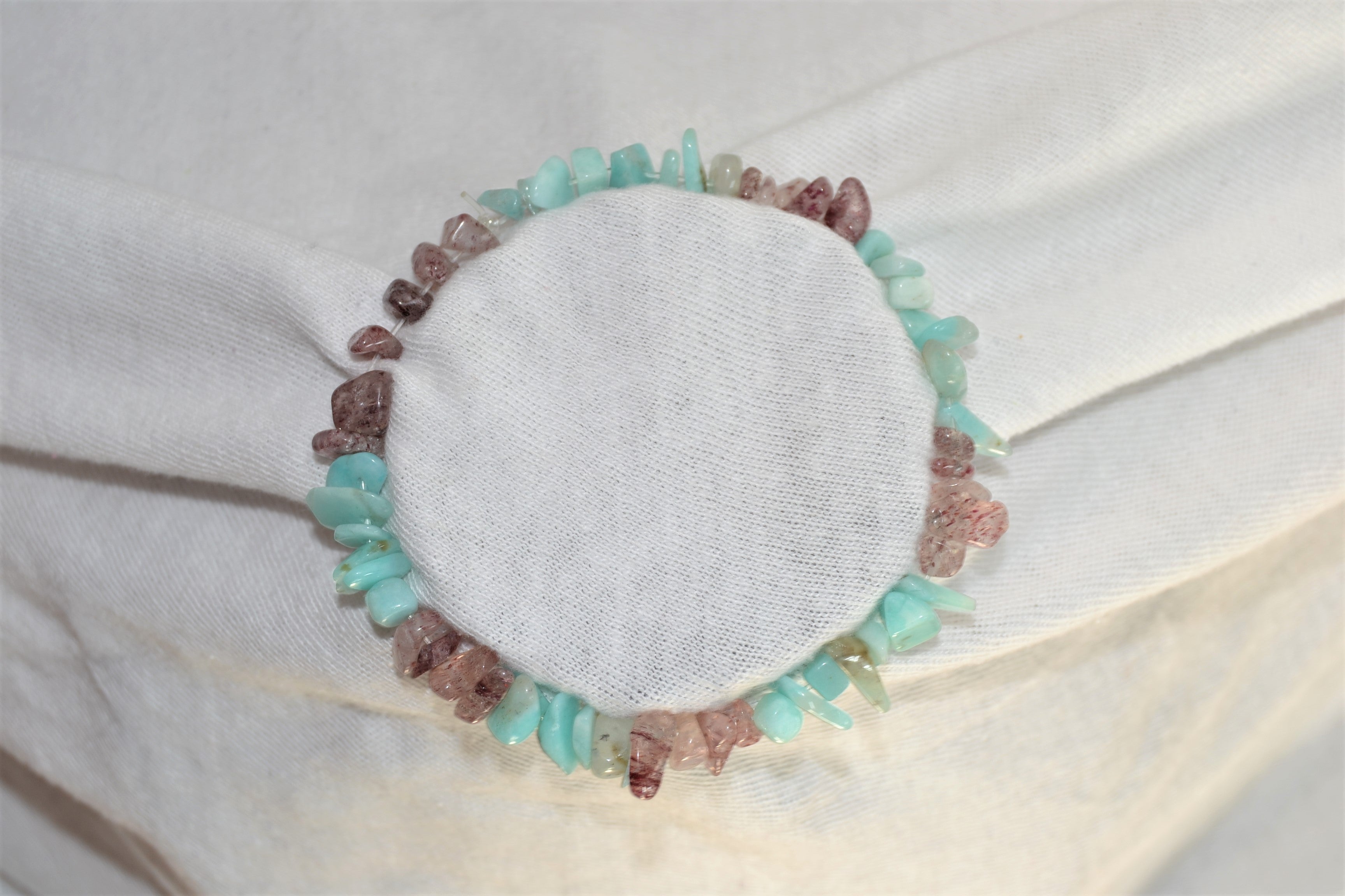 Bracelet baroque avec Quartz Fraise