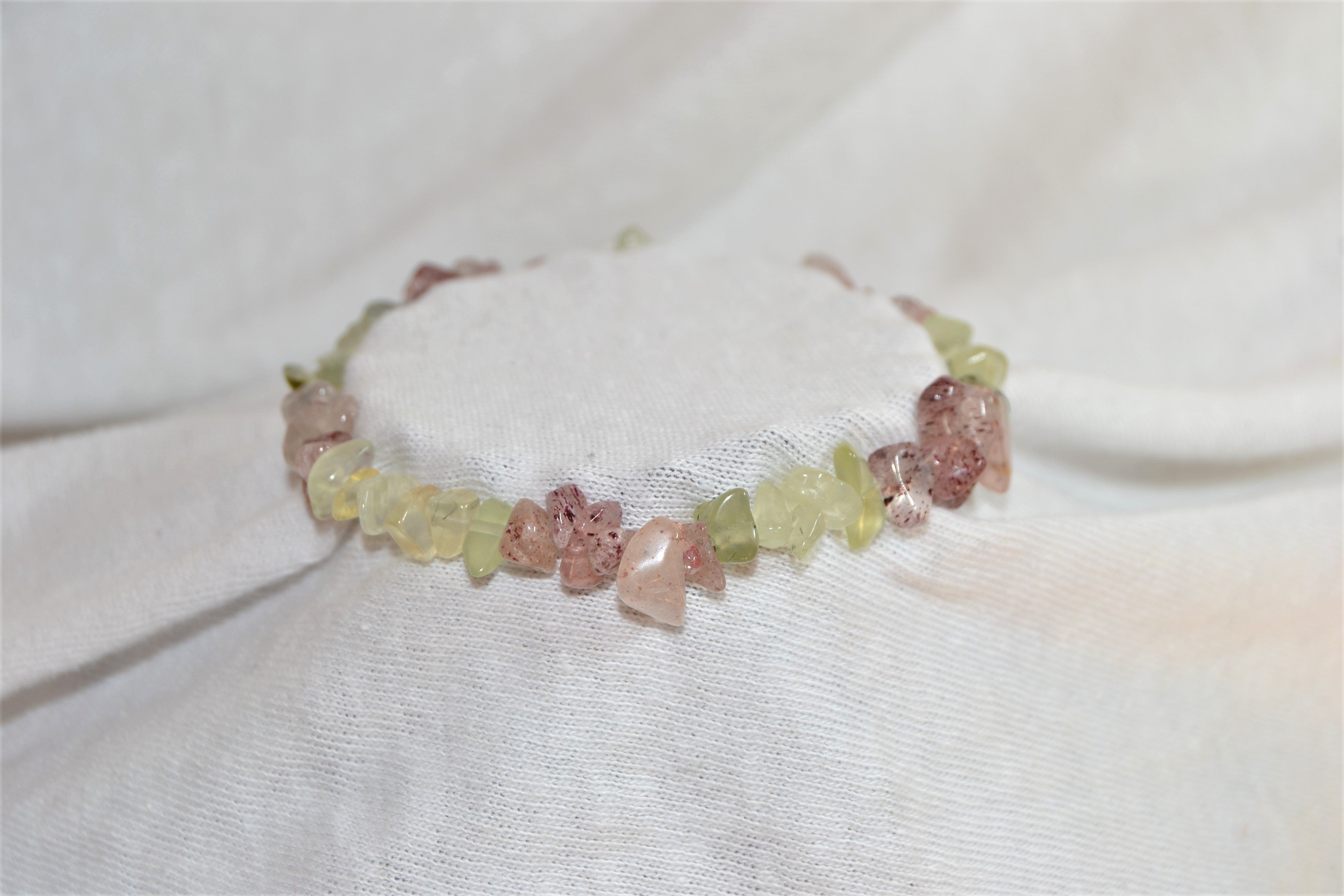 Bracelet baroque avec Quartz Fraise