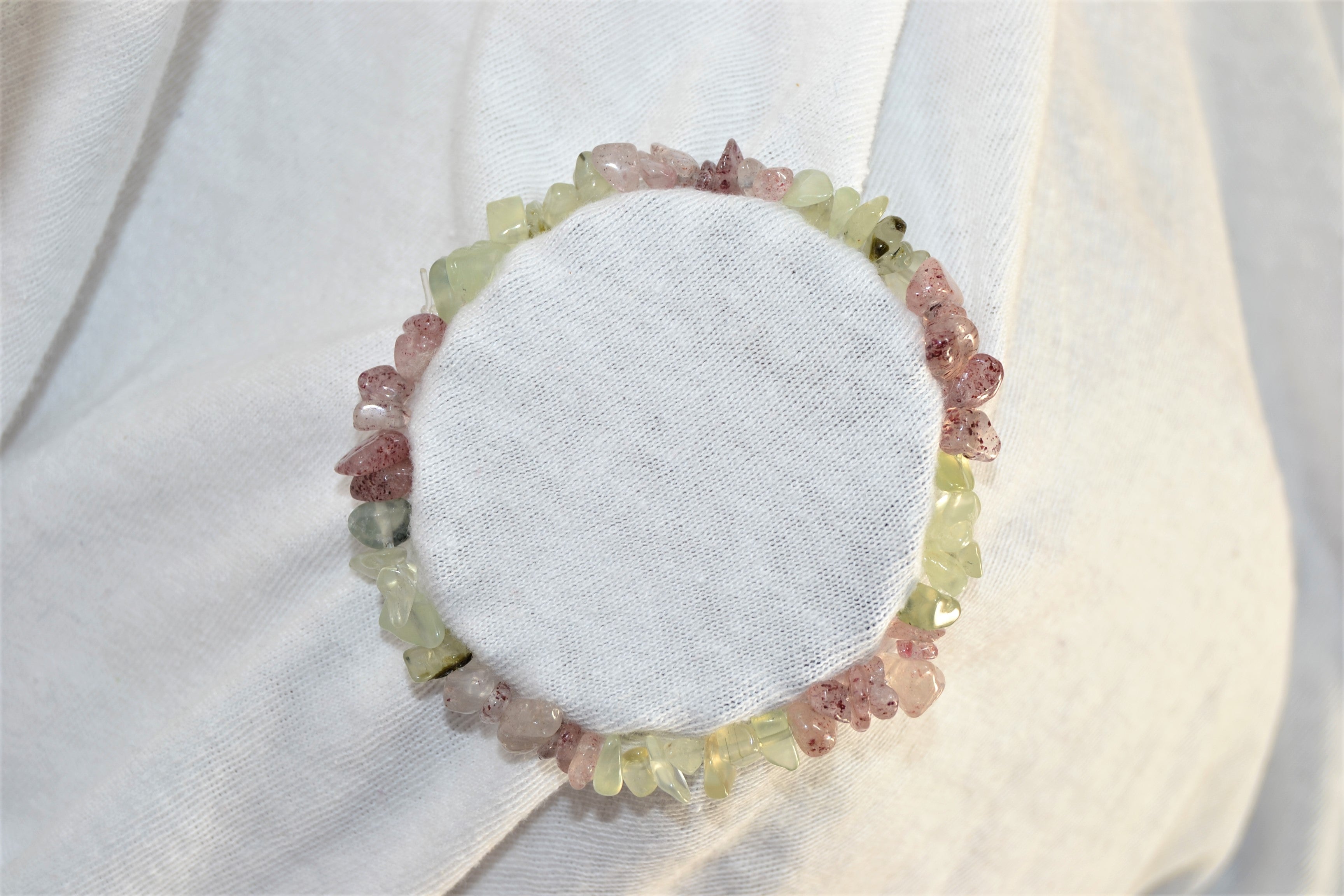 Bracelet baroque avec Quartz Fraise