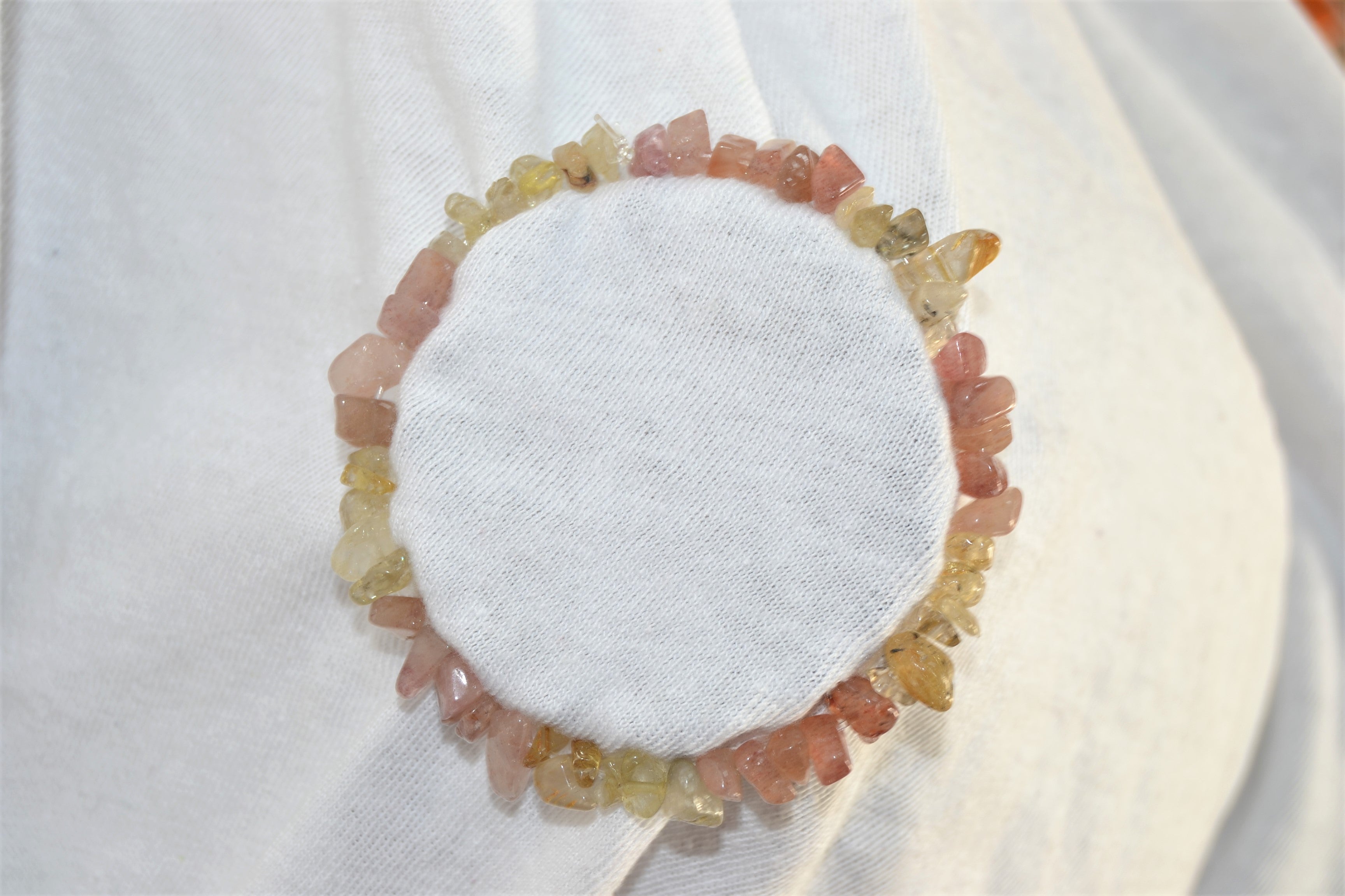 Bracelet baroque avec Quartz Fraise